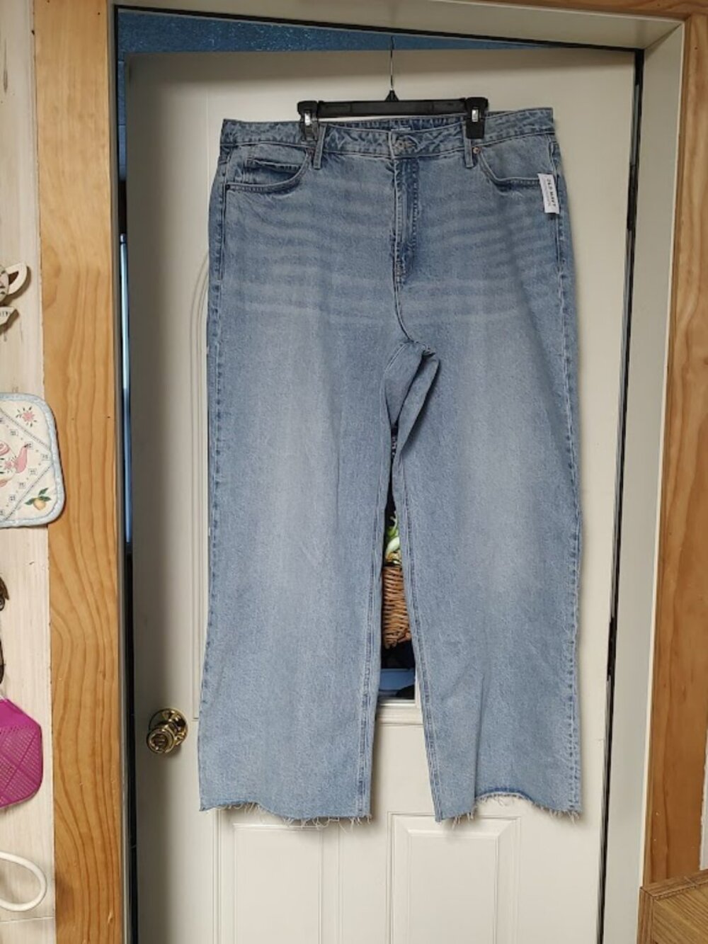 New Old Navy Extra High Rise Sky Hi Wide Leg Jeans Women's 20